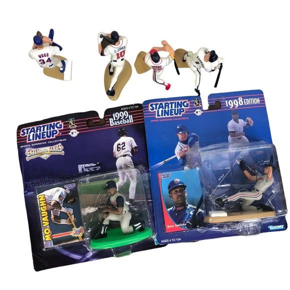 Lot of 6 MLB Baseball Starting Lineup 98/99 Vintage Figurines Mo Vaughn Bagwell - Picture 2 of 9